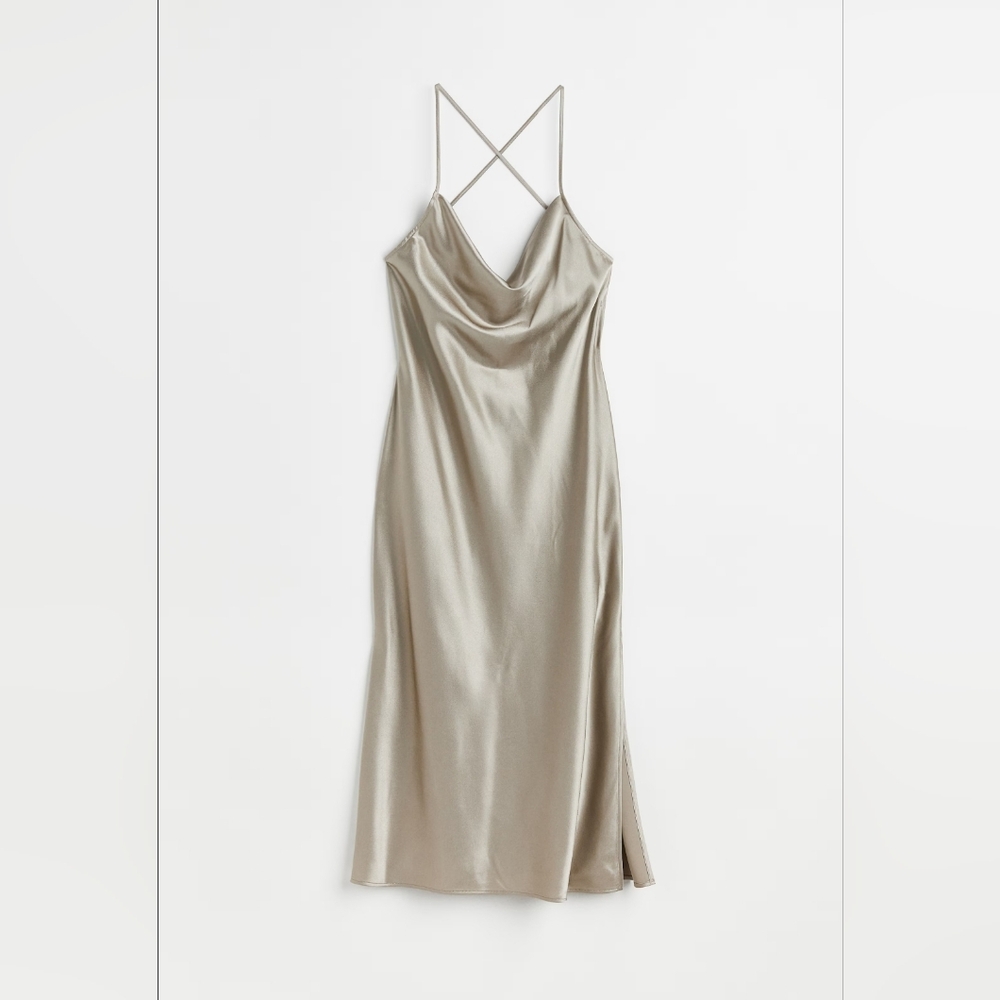 H&m Elegant Satin Slip Dress